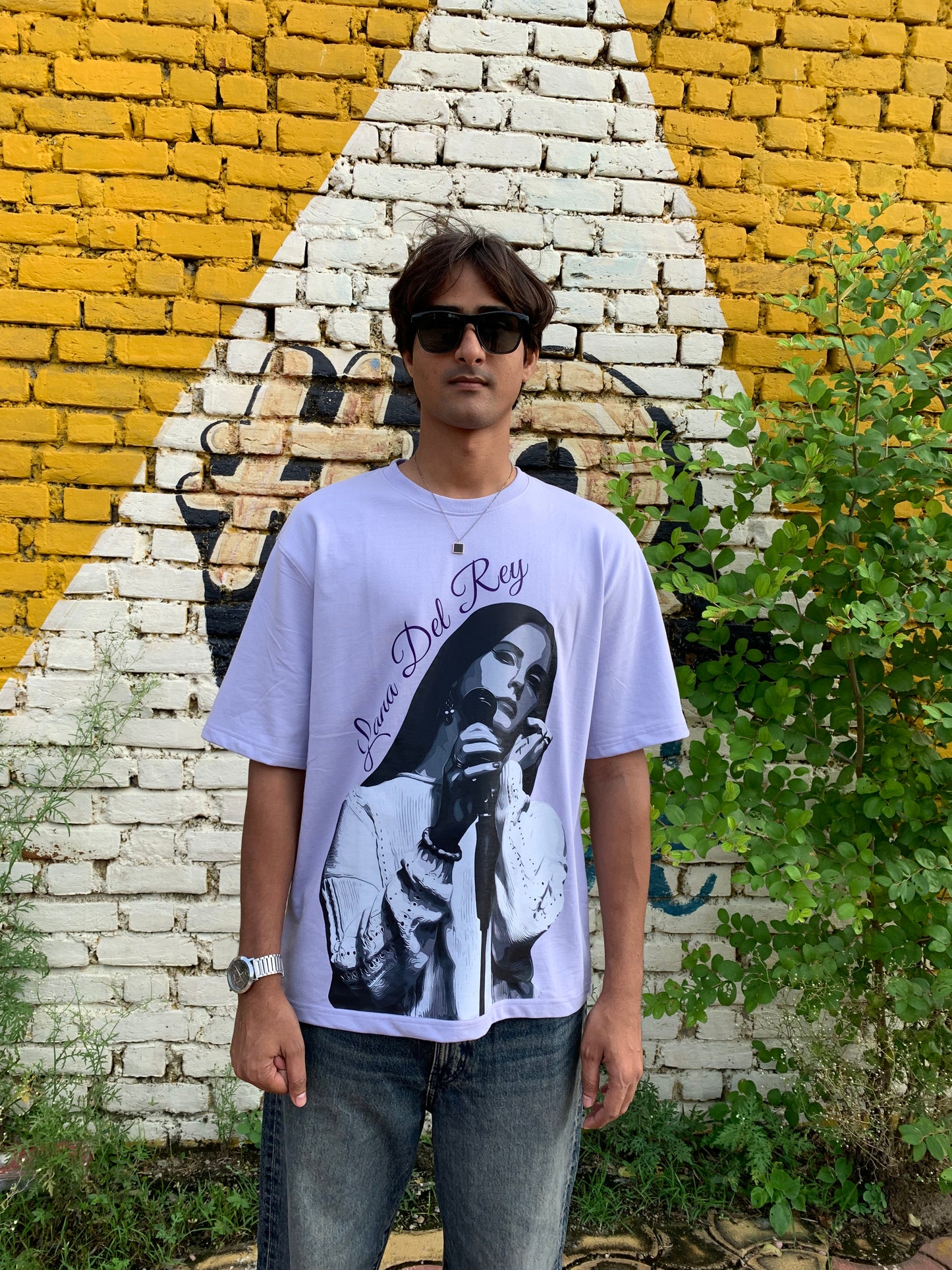 Lana Del Rey - Premium Oversized Unisex Tshirt | Navy Blue, Levender