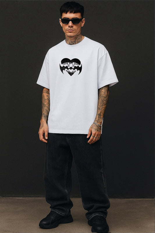 Batbite Oversized Unisex Tshirt | Black, White