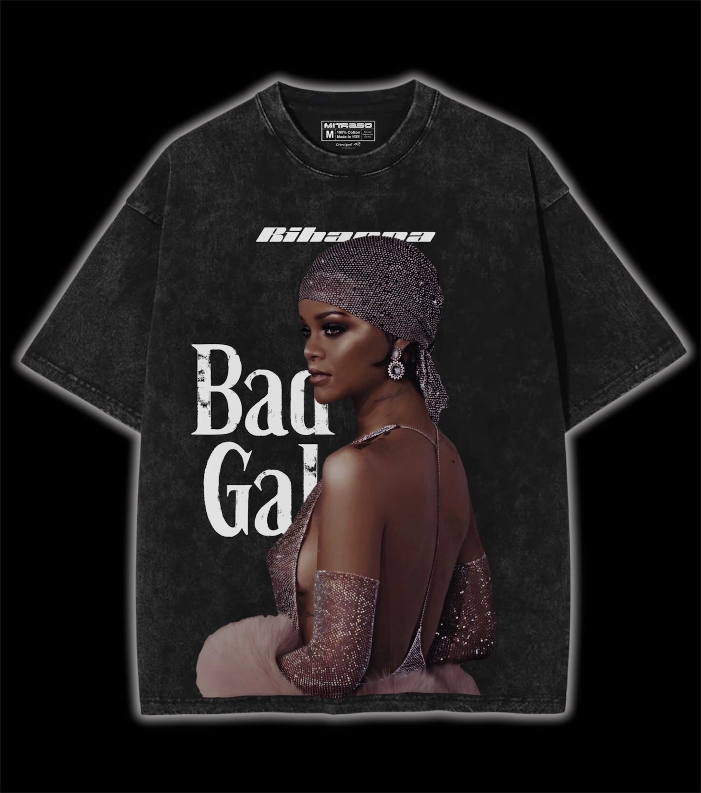 Rihanna - Premium Acid Washed Oversized T-Shirt