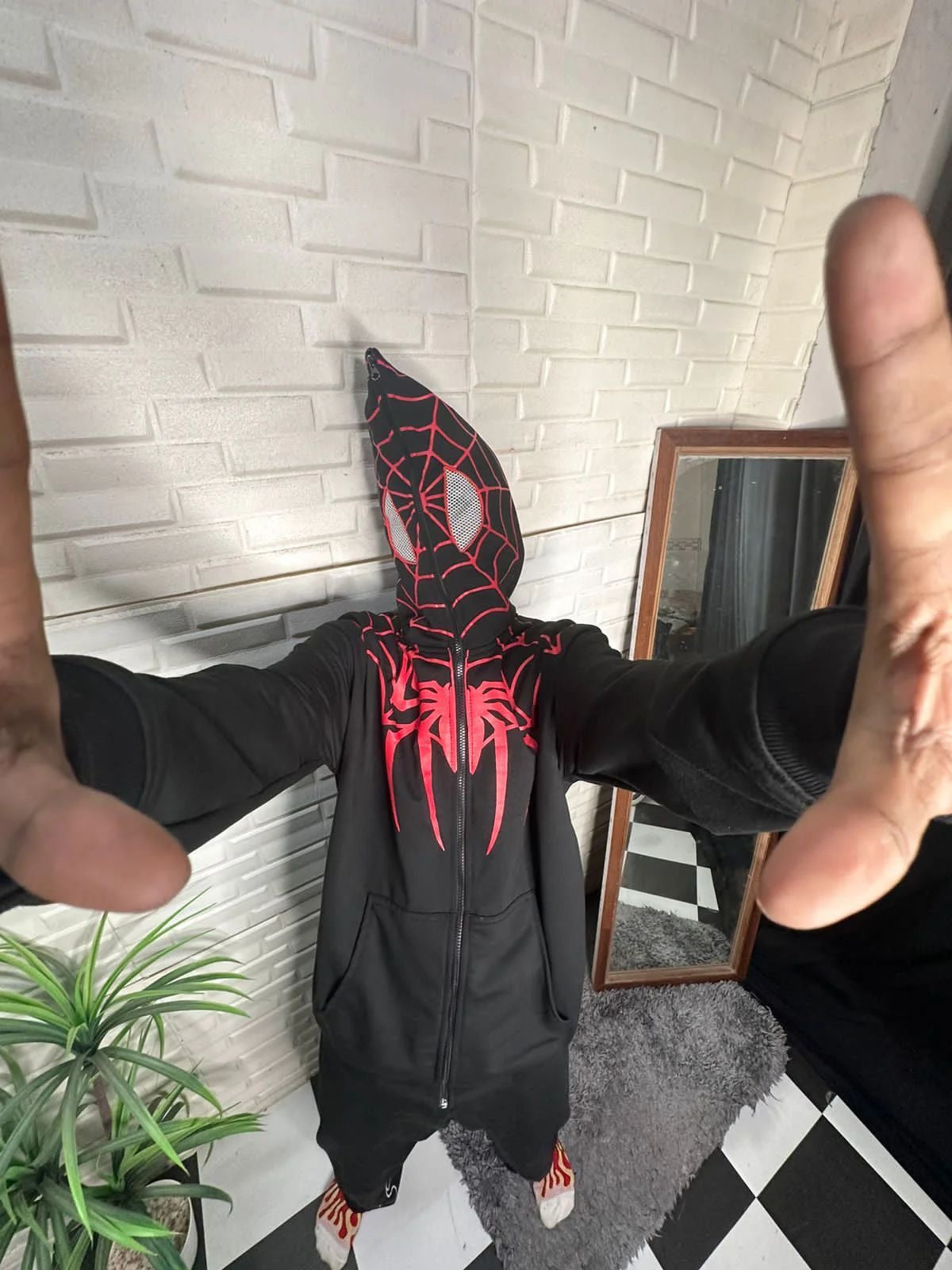 Unisex Spider Full Zipper Hoodie