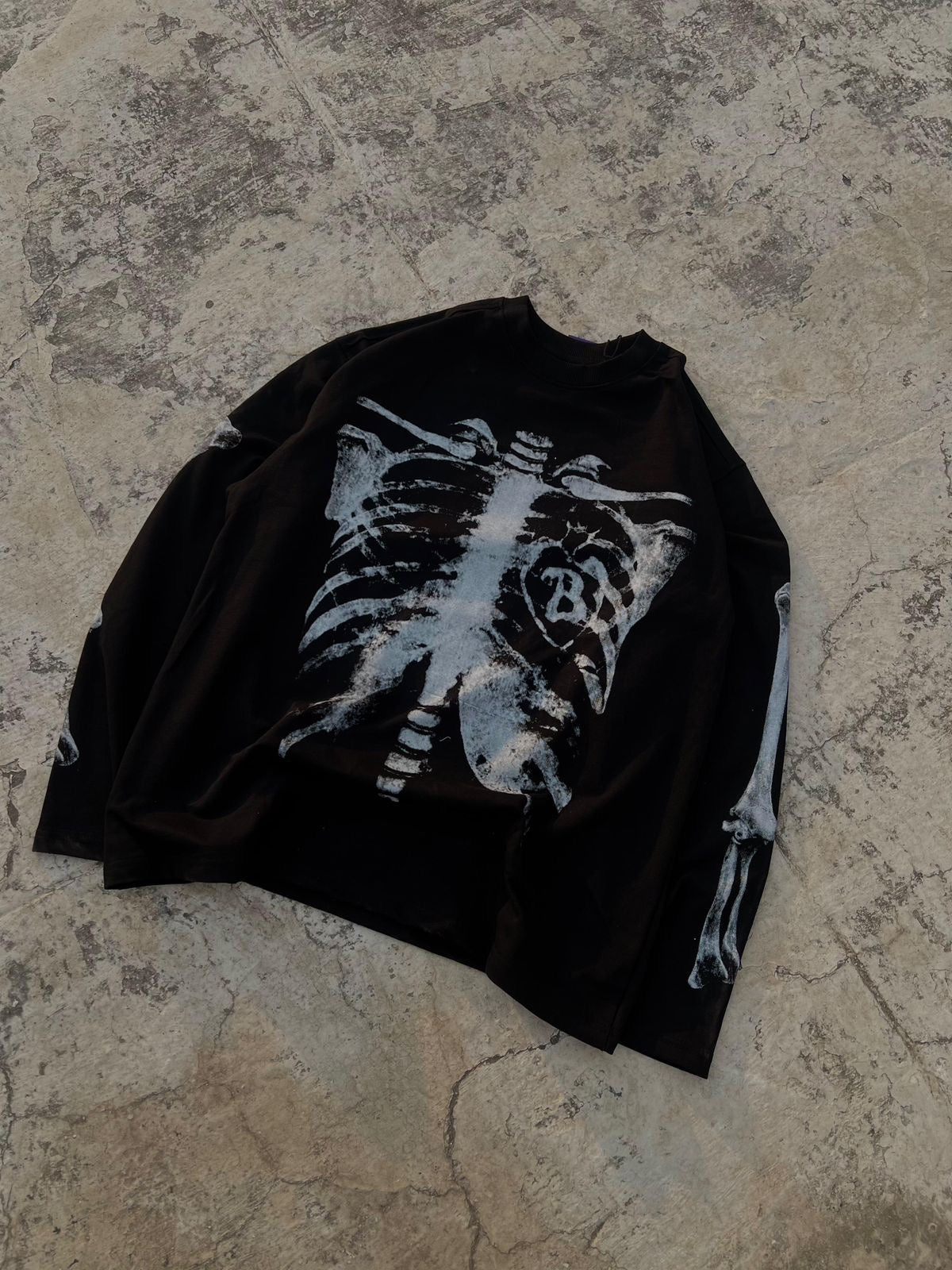 Full Sleeve Skeleton Oversized Unisex Tee