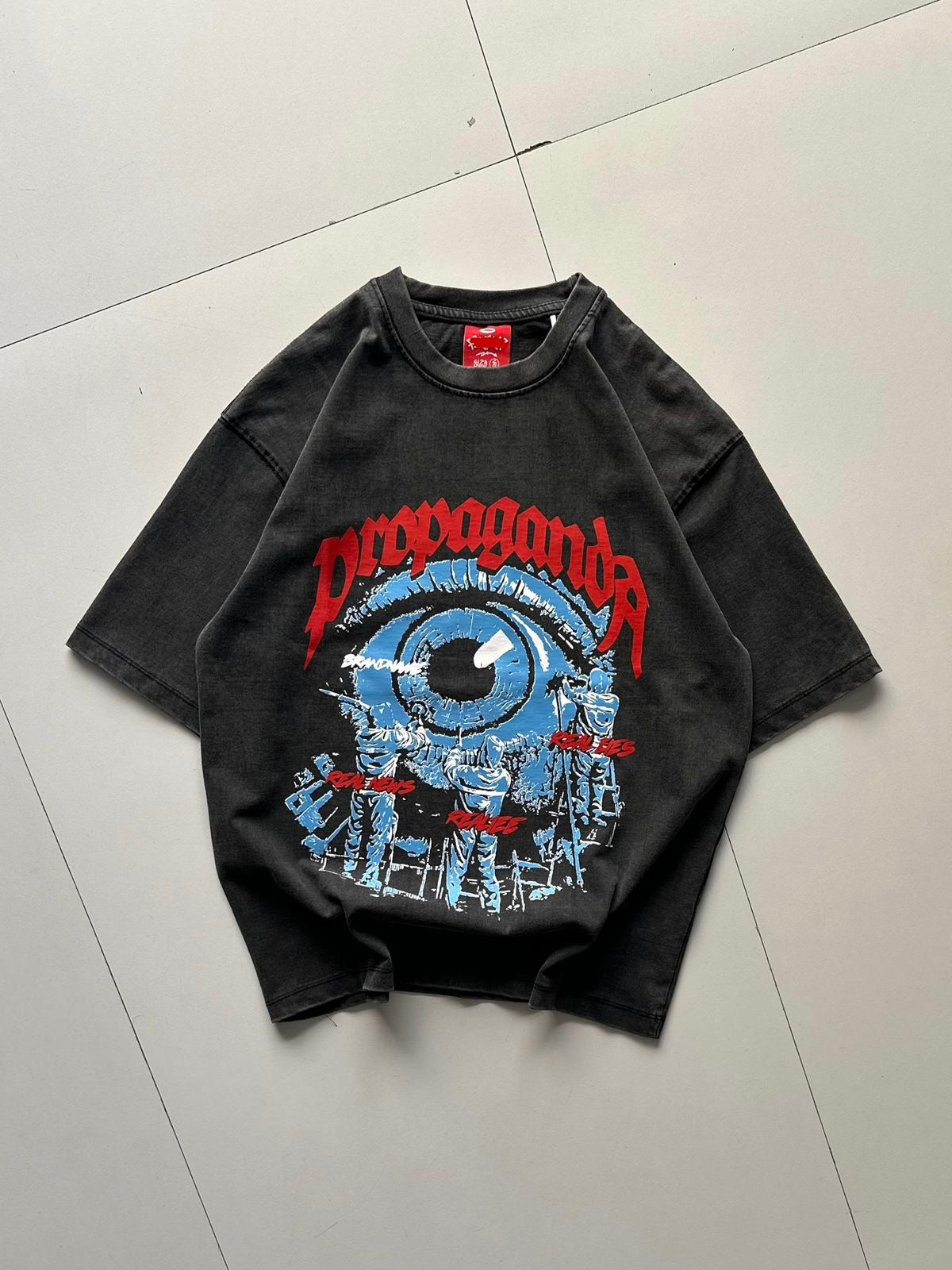 Acid Washed Imp Unisex Oversized Tee | 02