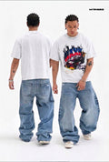 Acid Washed Graphic Oversized Unisex Tee | 03Rc