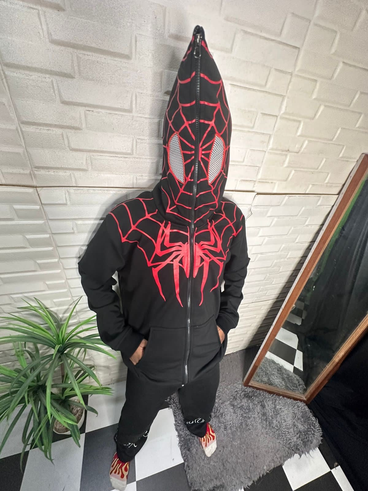 Unisex Spider Full Zipper Hoodie