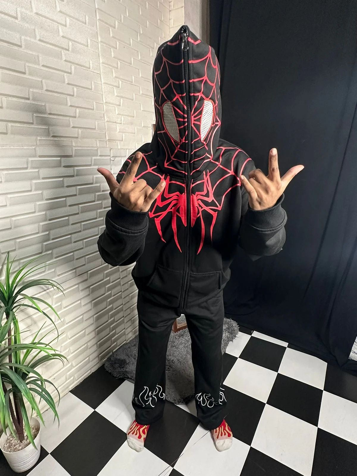 Unisex Spider Full Zipper Hoodie