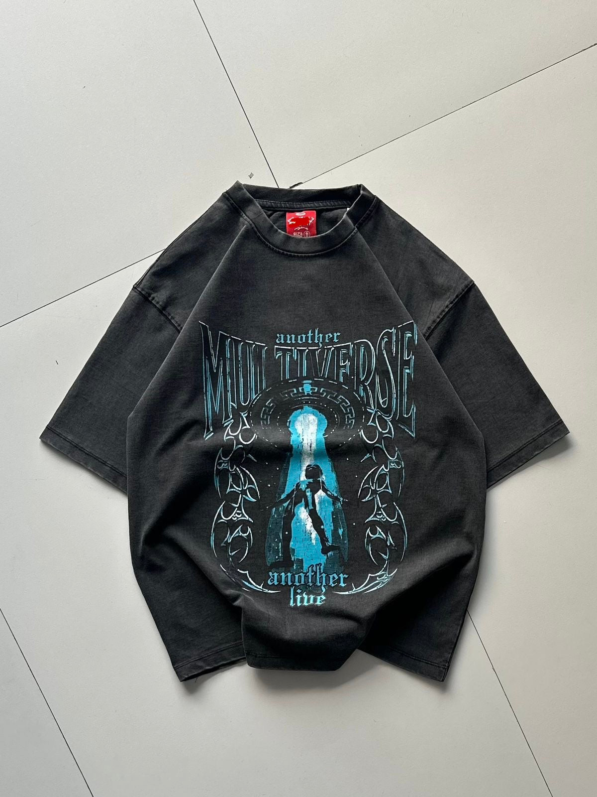 Acid Washed Imp Unisex Oversized Tee | 01