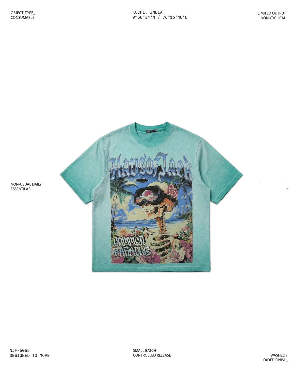 Faded Wash Graphic Unisex Oversized Tee
