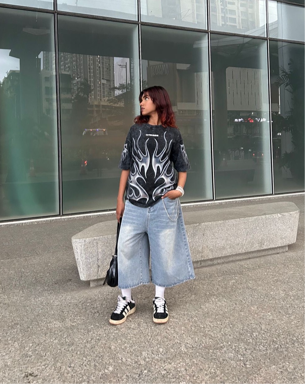 KARNAGE - Acid Washed Premium Oversized Unisex Tshirt | MITRASO