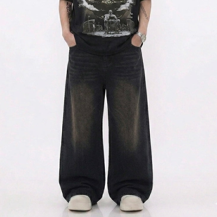 Unisex Baggy Denim - Brown Wash