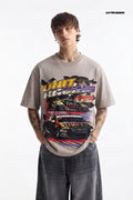 Acid Washed Graphic Oversized Unisex Tee | 02Rc