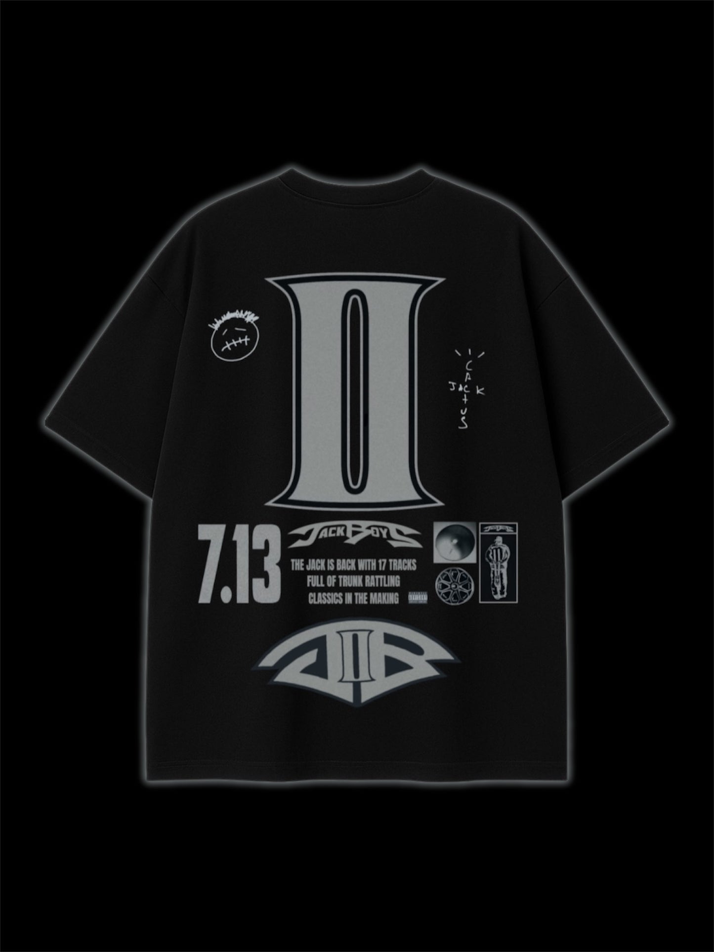 Travis Scott Jackboys- Oversized Premium Unisex Tshirt | Black