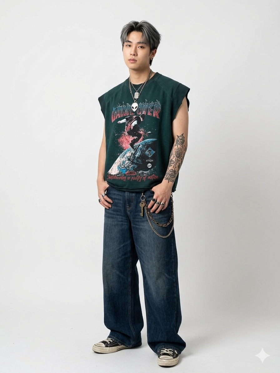 Raw Cut Sleeveless Unisex Tank- Boxy Fit