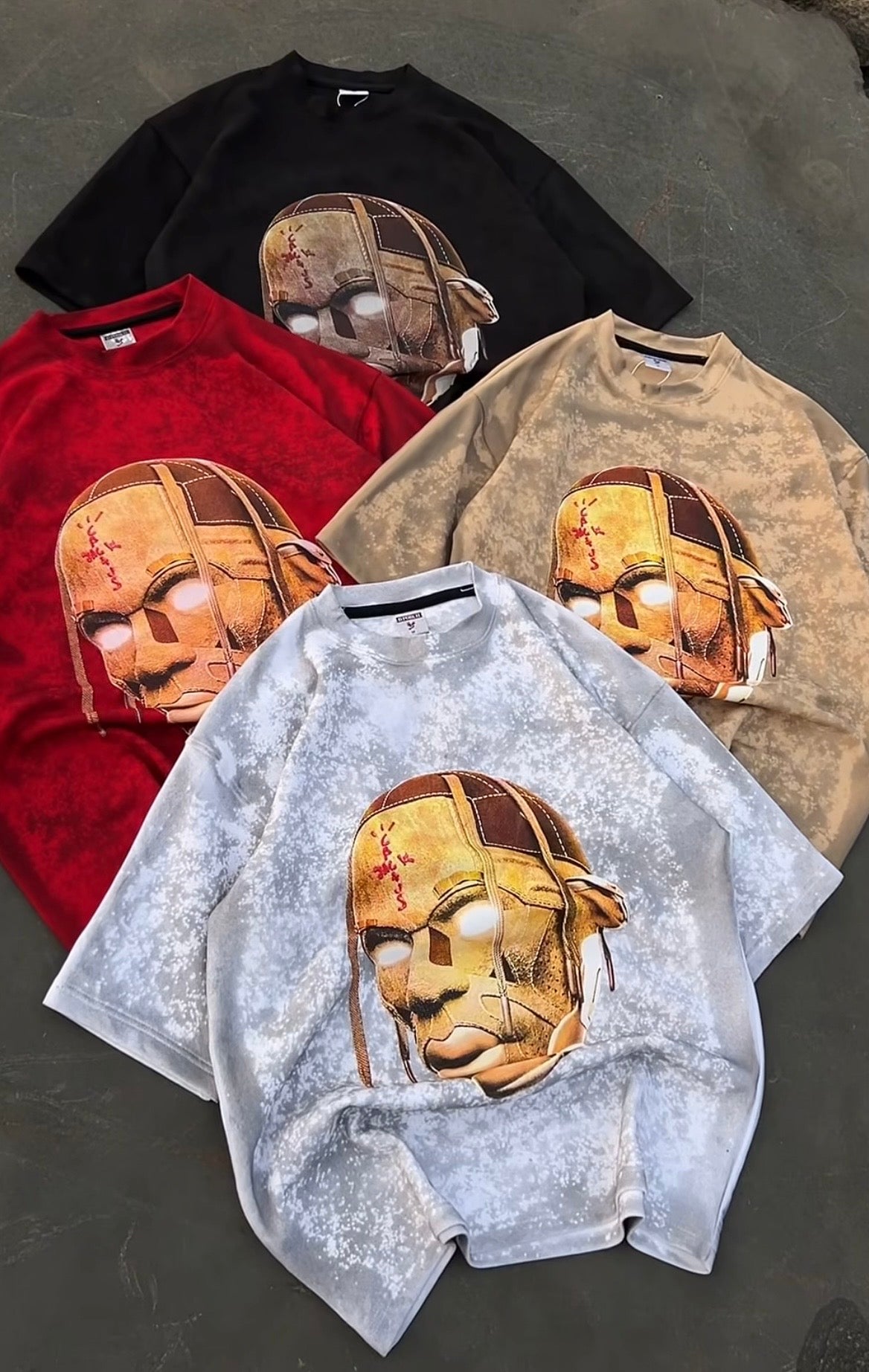 Travis Acid Cloud Washed Oversized Unisex Tees