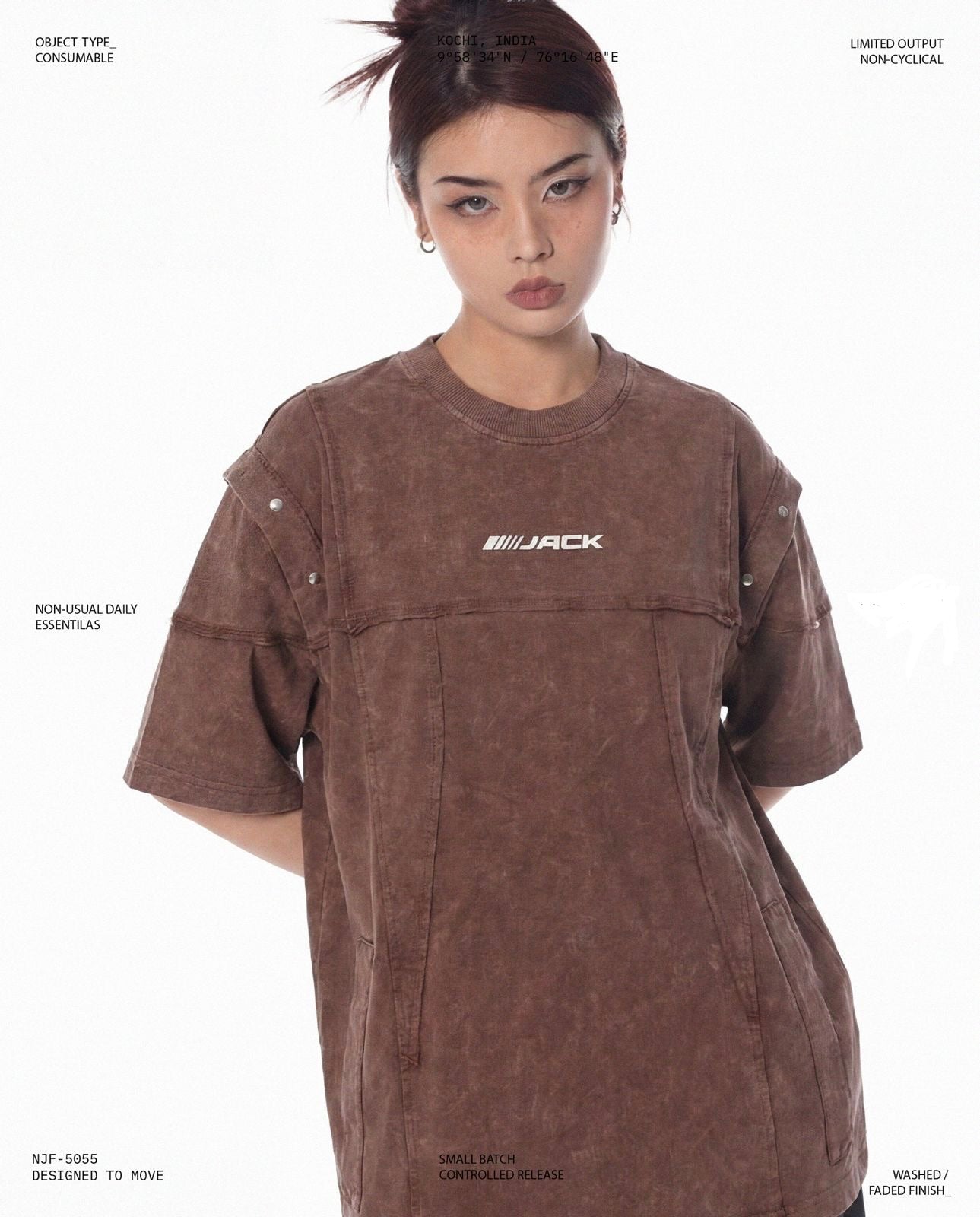 Patern Designer Acid Washed Oversized Unisex Tees