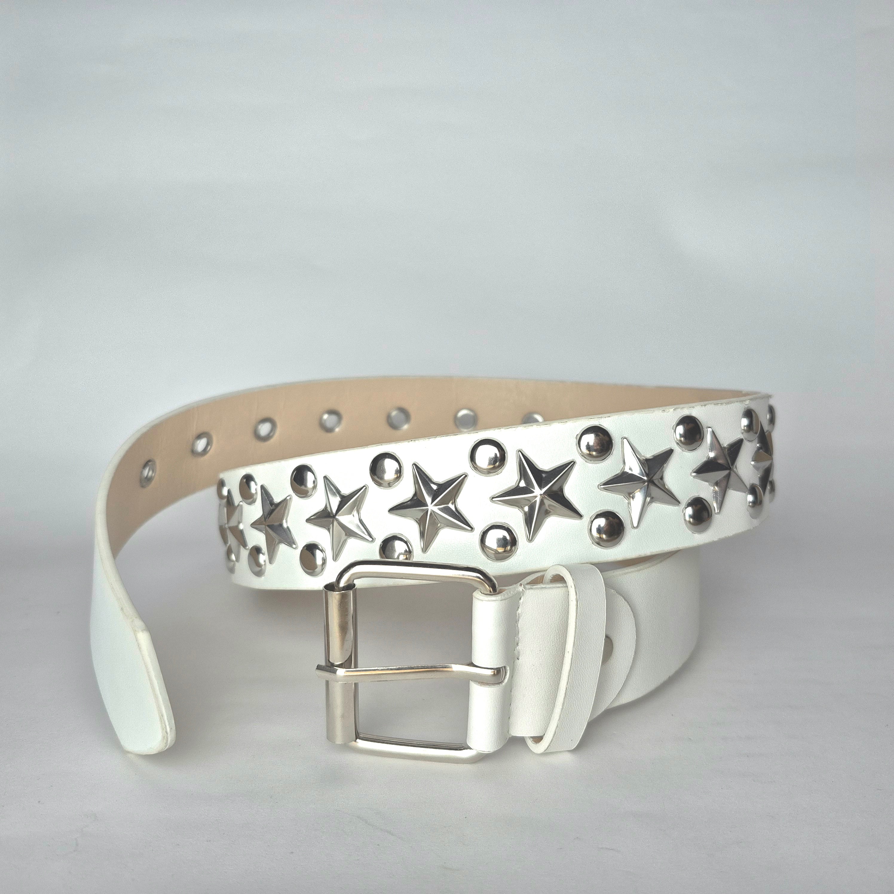 Y2k star belt white- 07