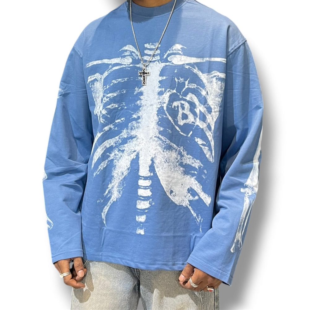 Full Sleeve Skeleton Oversized Unisex Tee