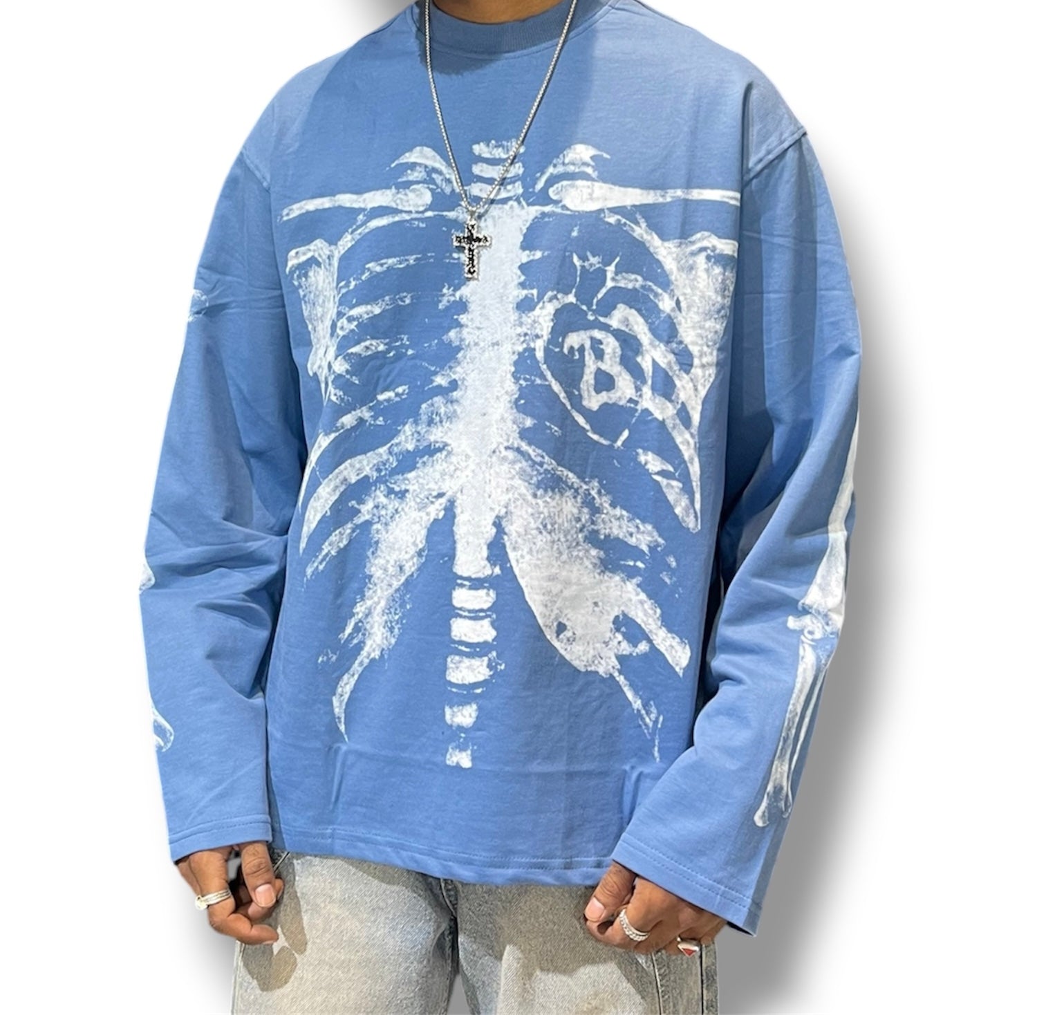 Full Sleeve Skeleton Oversized Unisex Tee