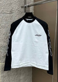 Raglan Emroidery Full Sleeve Tee- white