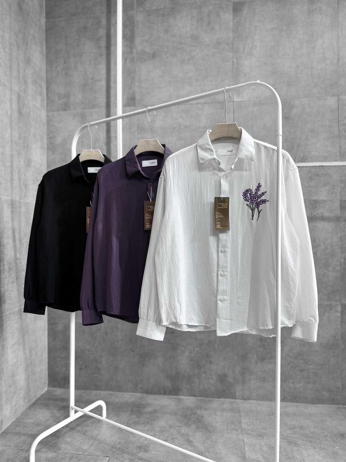 Emroidery Linen Oversized Unisex Shirt 🪻