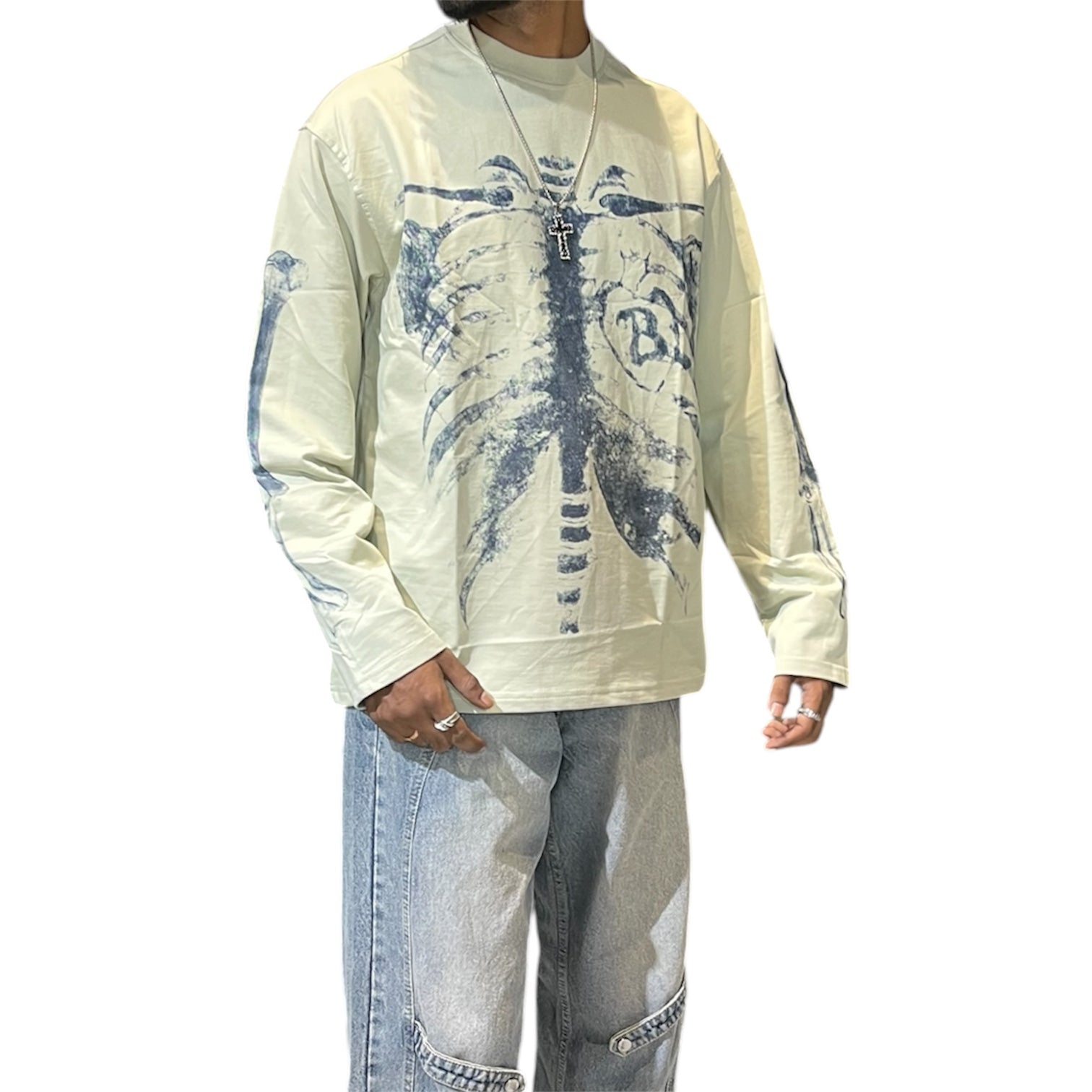 Full Sleeve Skeleton Oversized Unisex Tee