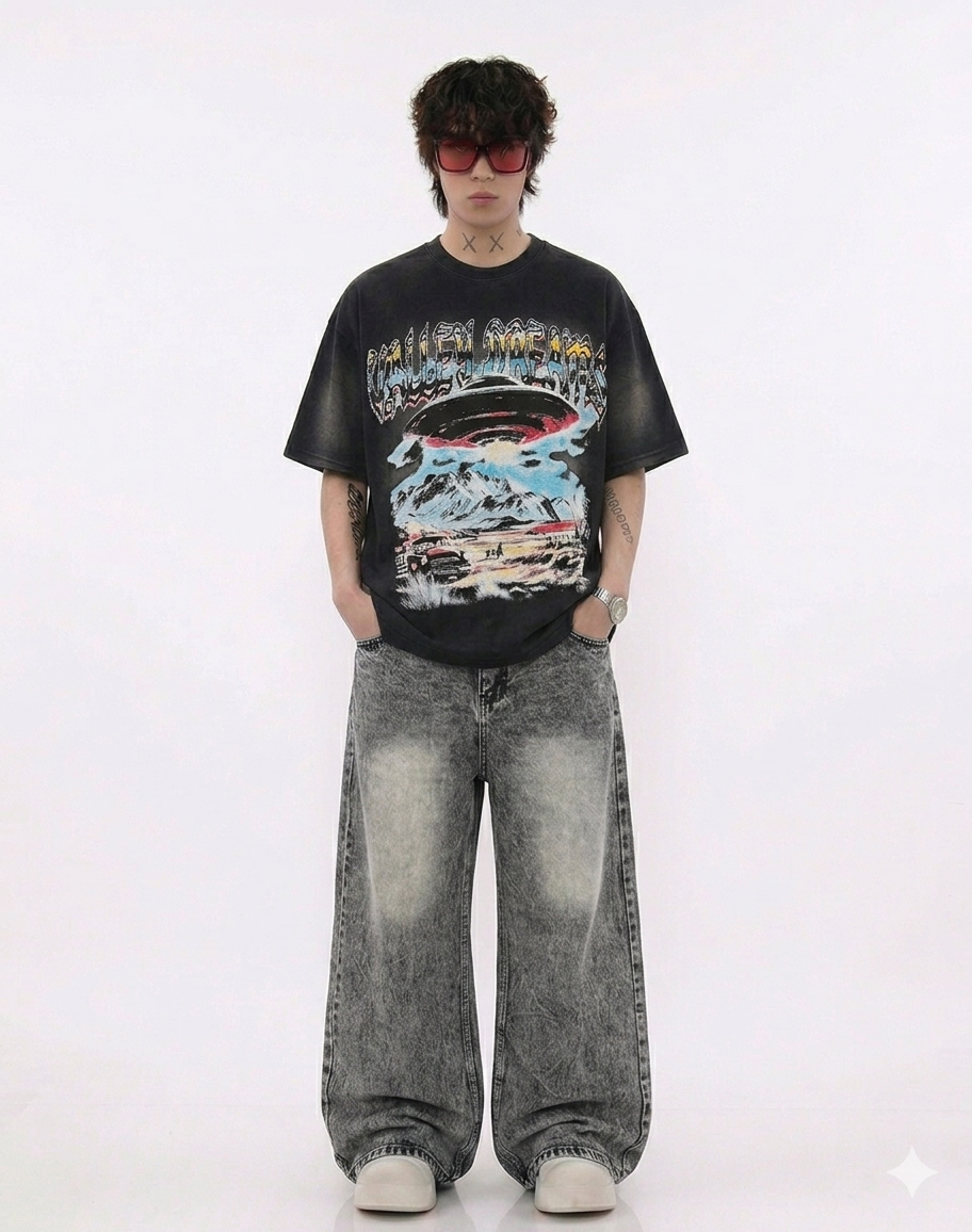 Lava Wash Unisex Oversized Tee - 03