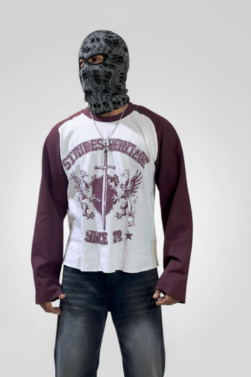 Waffle Raglan Boxy Fit Unisex Tee 02