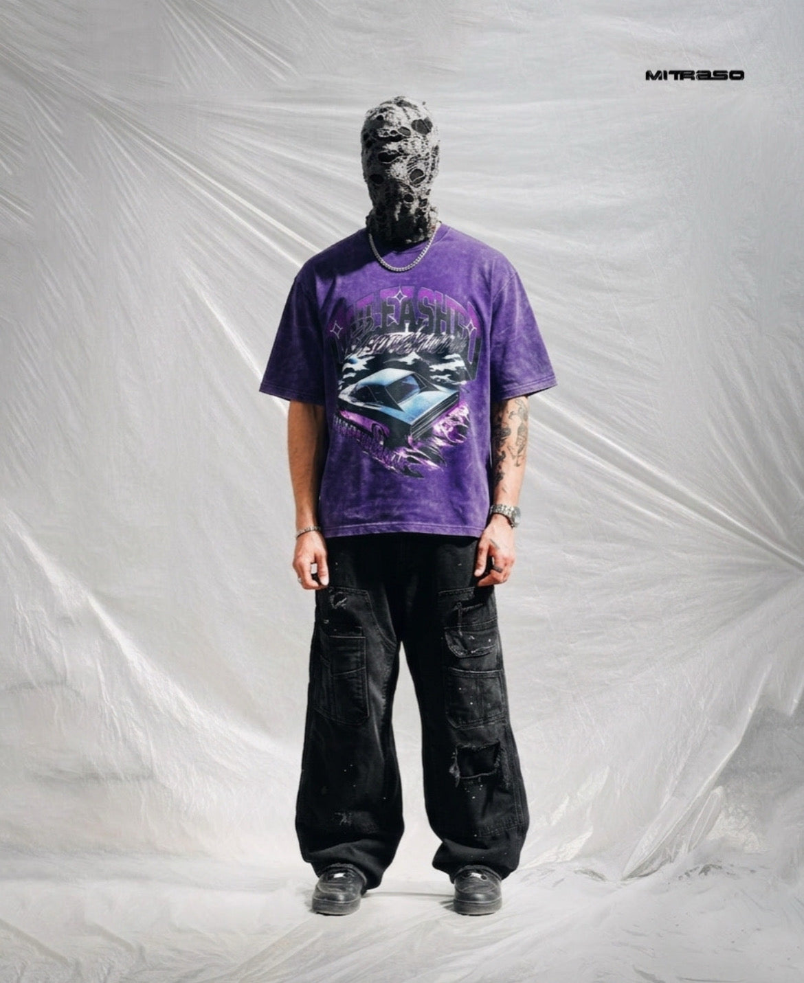 Acid Washed Graphic Oversized Unisex Tee | 04Rc
