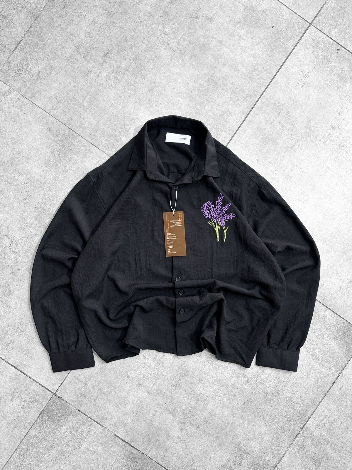 Emroidery Linen Oversized Unisex Shirt 🪻