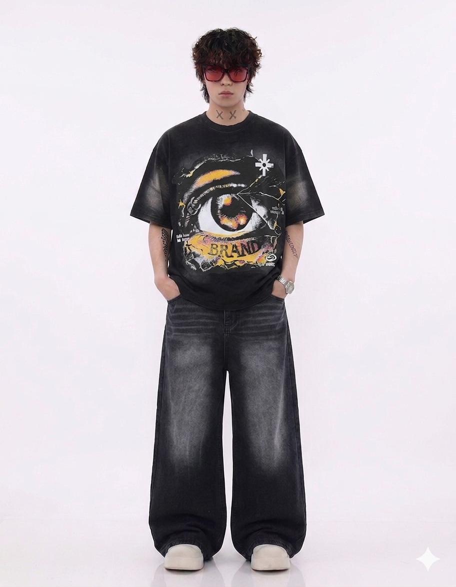 Lava Wash Unisex Oversized Tee - 02
