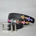 Y2k chrome patch belt- 03