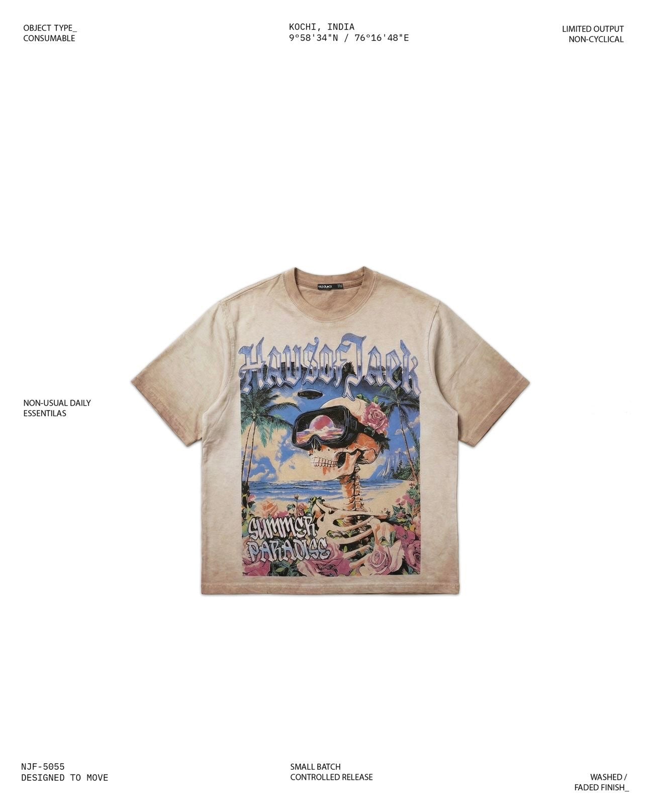 Faded Wash Graphic Unisex Oversized Tee