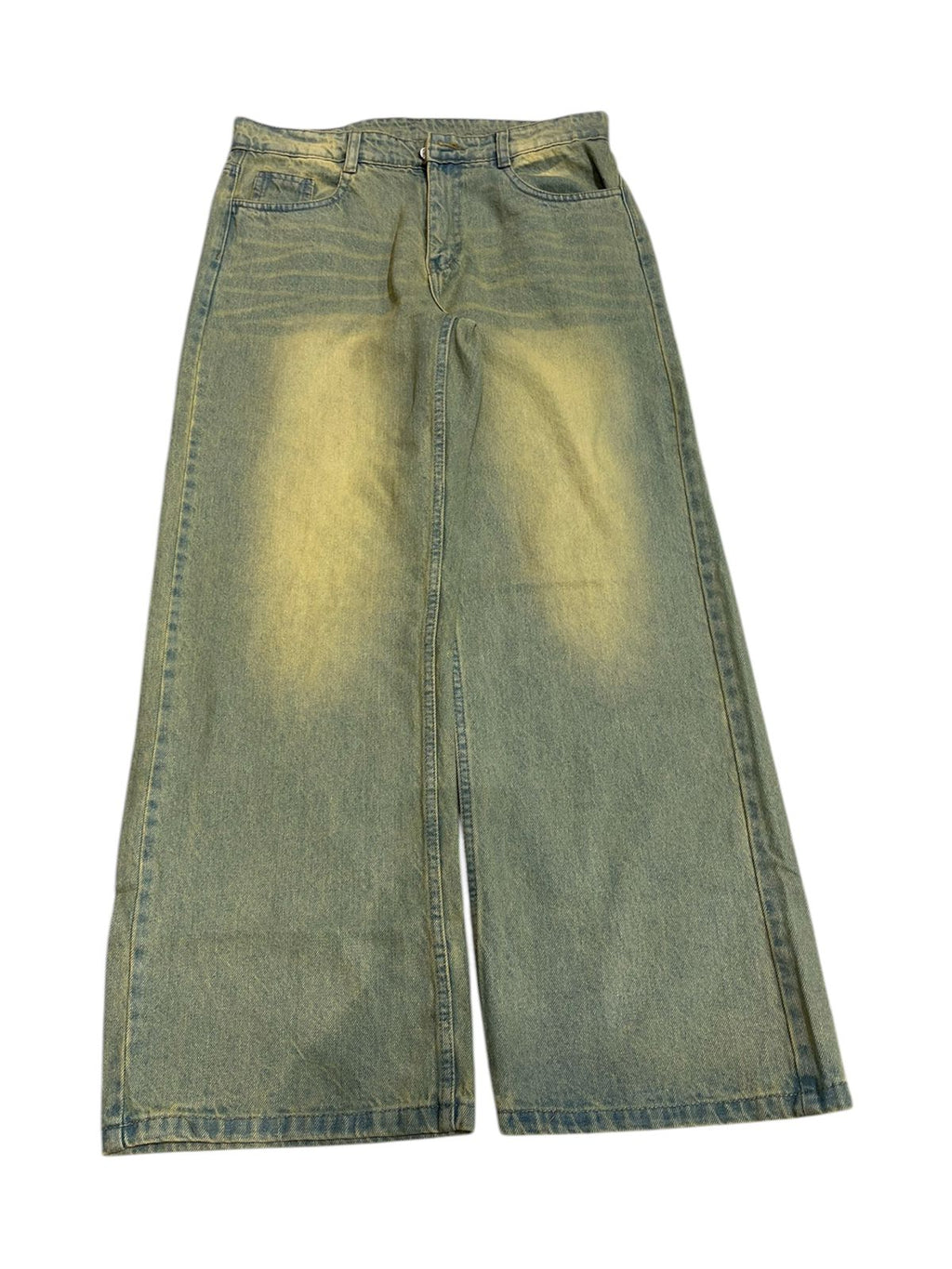 Unisex Baggy Denim - Green Vtg Wash