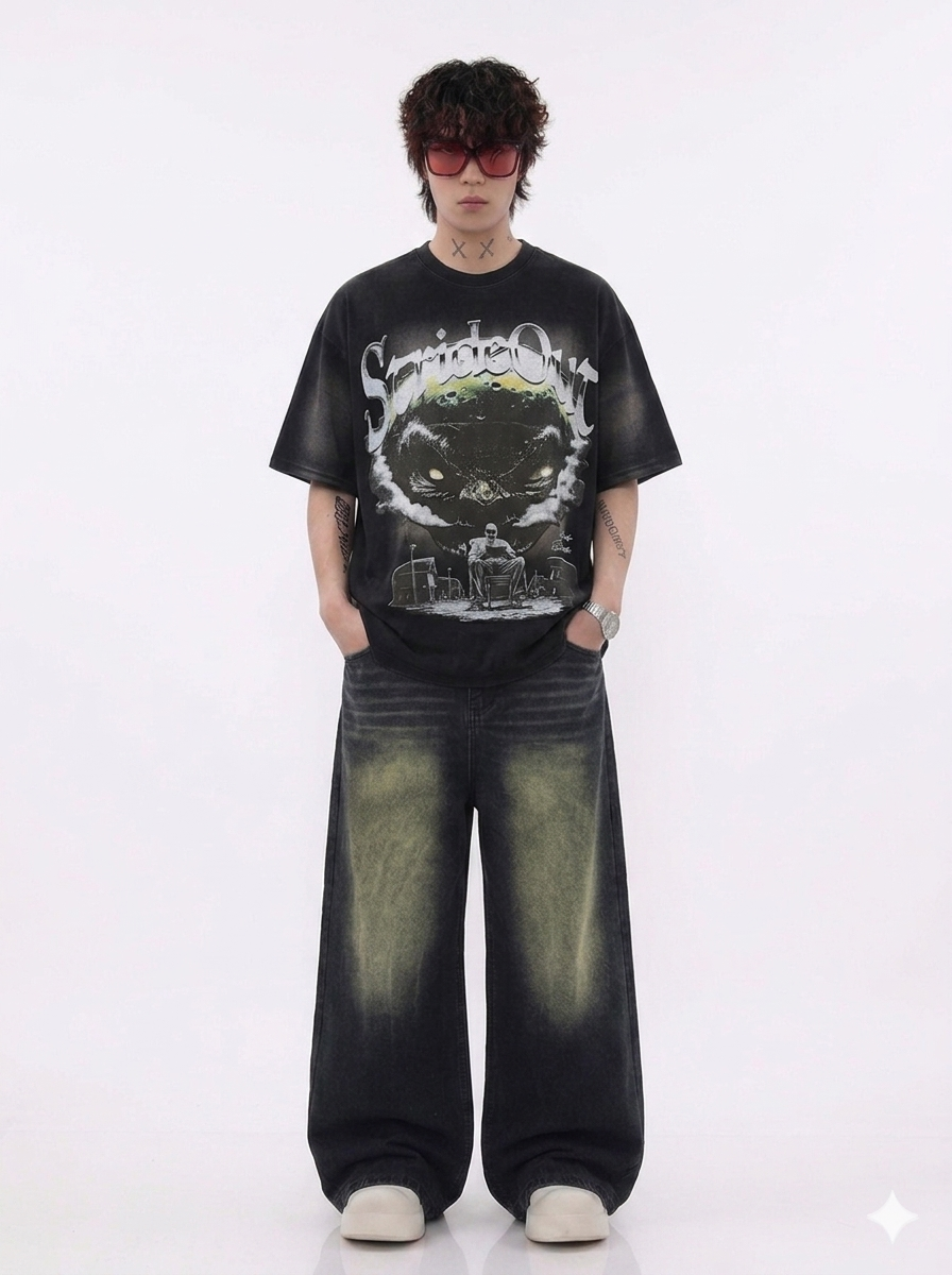 Lava Wash Unisex Oversized Tee - 04