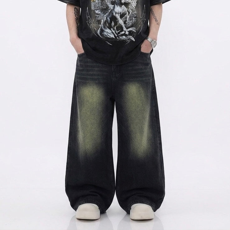 Unisex Baggy Denim - Green Wash