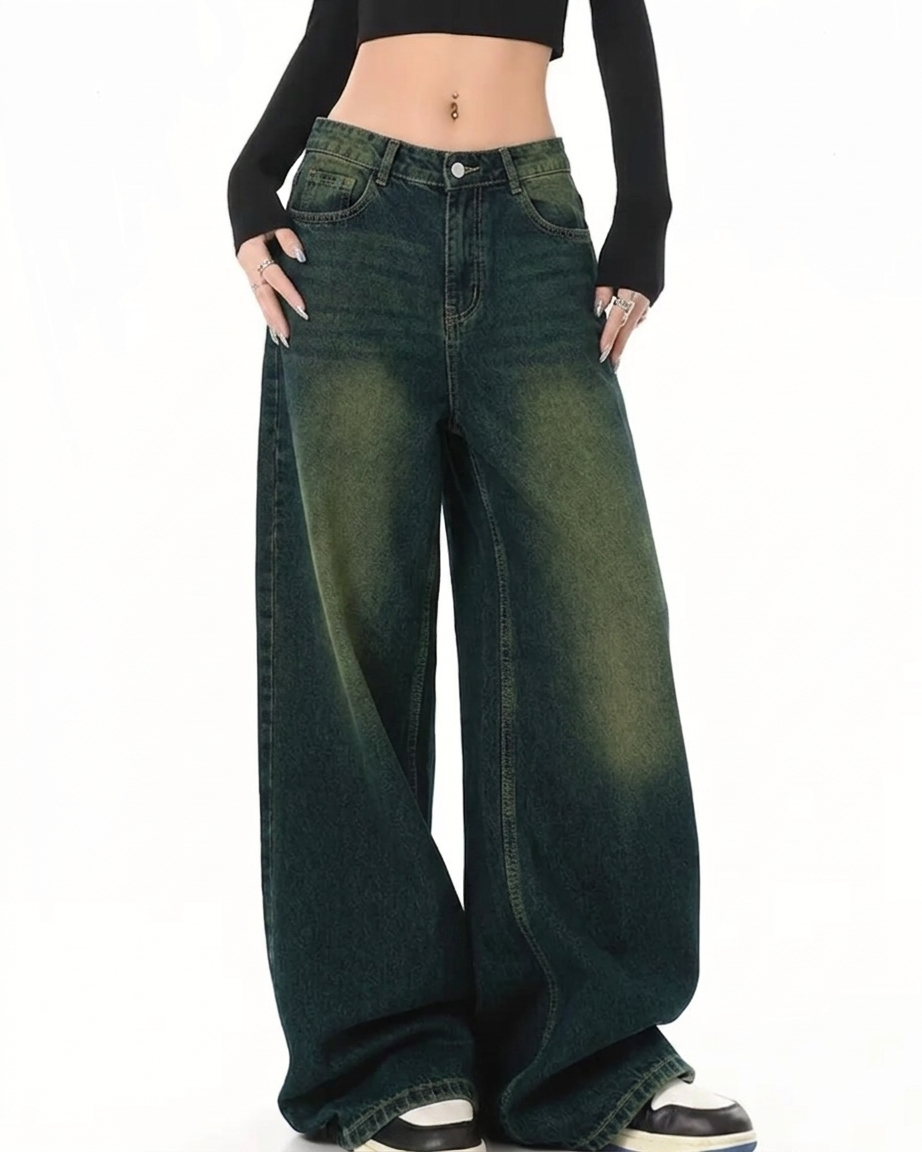 Unisex Baggy Denim Jeans-YDH7